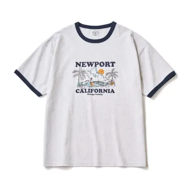 リンガープリントTシャツ　ネイビー