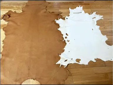 害獣として駆除された鹿革を活用