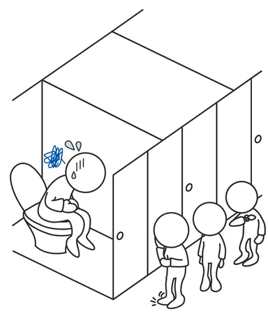 トイレ待ち