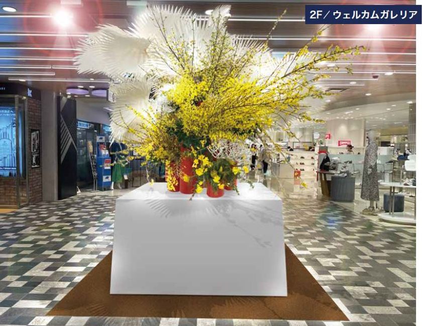 ６月６日は「いけばなの日」
各階でいけばな作品を展示し、花道の魅力を発信します
