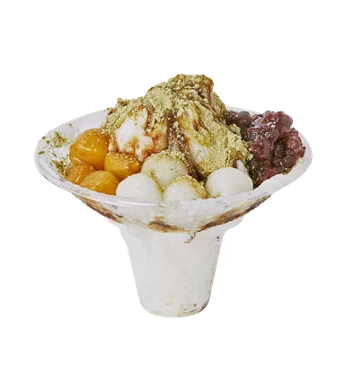 もちもちトッピングと客家擂茶のかき氷