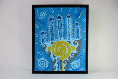 作品「風をとらえる手」