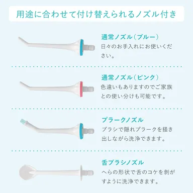 付属のノズルの特徴