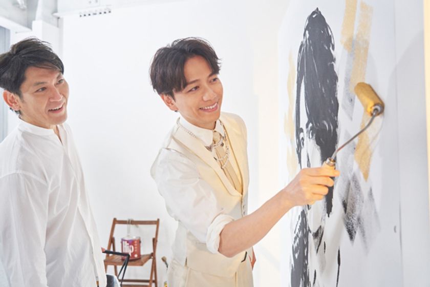 山崎育三郎と
ライブペイントアーティスト・さとうたけしの
コラボレーションが実現
～作品は今夏のオーケストラコンサート会場で展示～