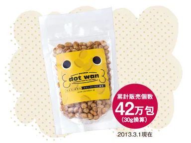 創業時からのドットわん代表商品「ドットわん納豆」