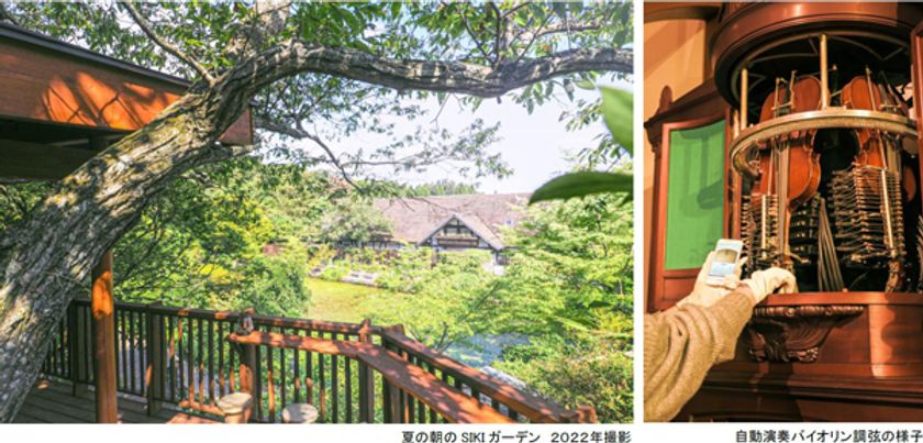 ROKKO森の音ミュージアム お盆期間限定
朝のSIKIガーデン＆楽器準備公開
自動演奏バイオリンの調弦など公開実演 
