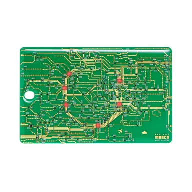 FLASH 東京回路線図 LED6　ICカードケース　緑