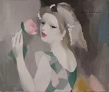 マリー・ローランサン《ばらの女》 1930年　油彩／キャンヴァス　 マリー・ローランサン美術館　(C) Musee Marie Laurencin