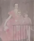 マリー・ローランサン 《ニコル・グルーと二人の娘、ブノワットとマリオン》 1922年　油彩／キャンヴァス マリー・ローランサン美術館　(C) Musee Marie Laurencin