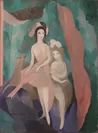 マリー・ローランサン 《牝鹿と二人の女》 1923年　油彩／キャンヴァス ひろしま美術館