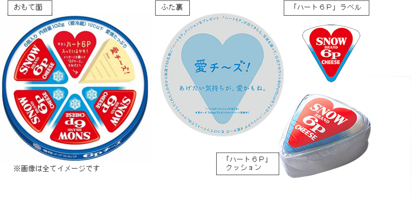 あげたい気持ちが愛かもね。「愛チ～ズ！」
期間限定パッケージの展開
「６Ｐチーズ」Twitterプレゼントキャンペーン