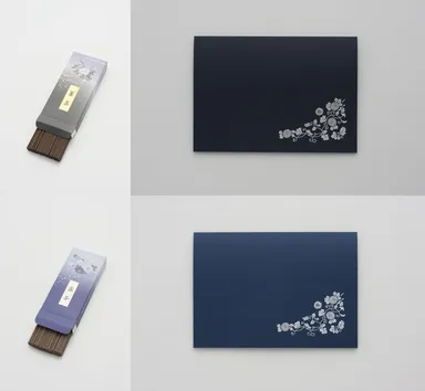 お線香、メッセージ入れ