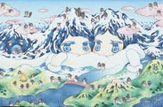 《夏の雪》 60.6×91cm、キャンバスにアクリル、2023年