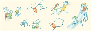 テスト中の子どもたちのイメージ