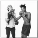 Andy Warhol and Jean-Michel Basquiat #3 New York City, July 10,1985　(C) Michael Halsband, 2022