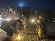 駐車場スペースで手持ち花火できます