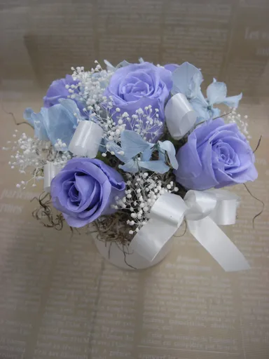 体験「プリザーブドフラワー」作品例