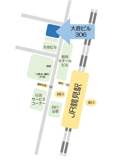 ワンダーコード横浜鶴見校　地図