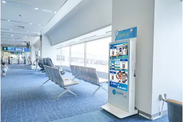 搭乗口に設置されたサイネージのイメージ