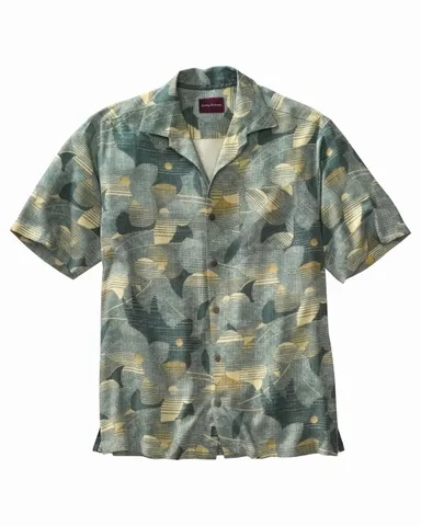 プリンテッド・シルクカタリナツイルキャンプシャツ