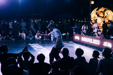 ねぷたの装飾も会場に彩を加えた