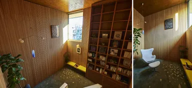 約4メートルの高さを利用し特別感のあるスキップフロア