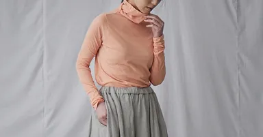 turtle-neck t-shirt(ライトコーラル)