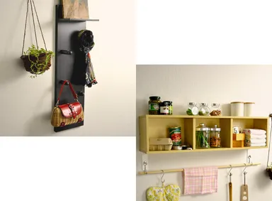 ホッチキス壁収納例　その1