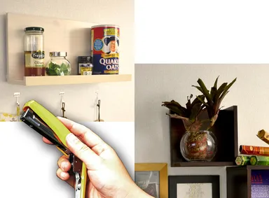 ホッチキス壁収納例　その2