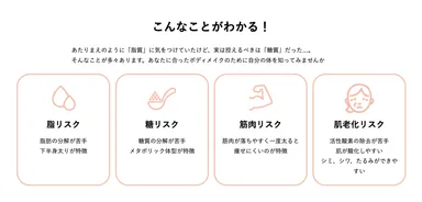 BODY ARCHIの体質型遺伝子解析でこんなことがわかる！