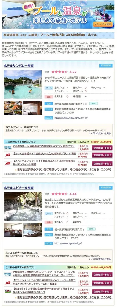 那須エリアページ