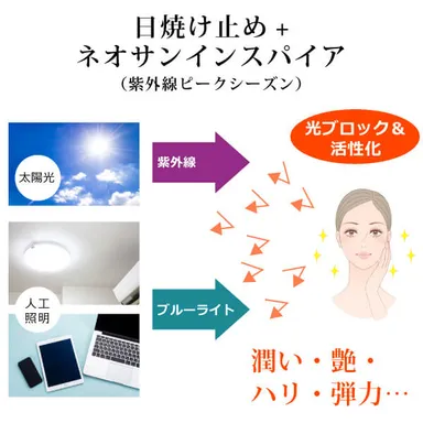 夏は日焼け止めの下でサポート