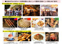 ≪世界各国から集まった人気メニューが楽しめる「夜市」≫