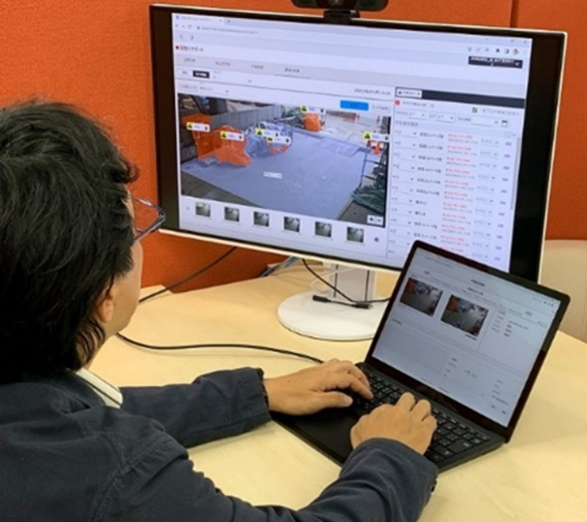 ドコモとNTT Com、画像認識AIを用いて
建設現場を遠隔から仮想的に巡回できるシステムの実証実験に成功