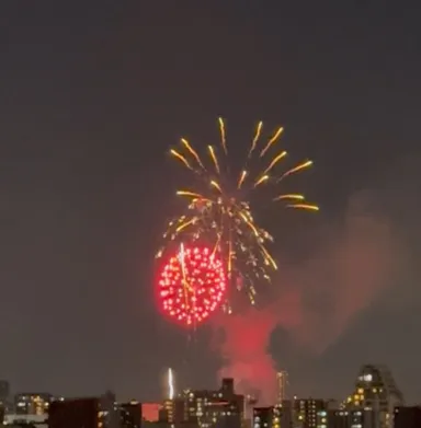 隅田川花火大会の様子
