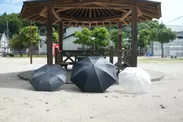 折り畳み傘とビニール傘との大きさ比較