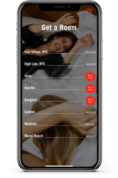ザ・スタンダードブランドホテル専用のラストミニッツ宿泊予約アプリ「ワン・ナイト・スタンダード」予約画面