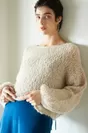 undyed alpaca hand knit pullover