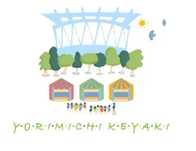 屋台グルメとドリンクを楽しむYORIMICHI KEYAKI(よりみち けやき)