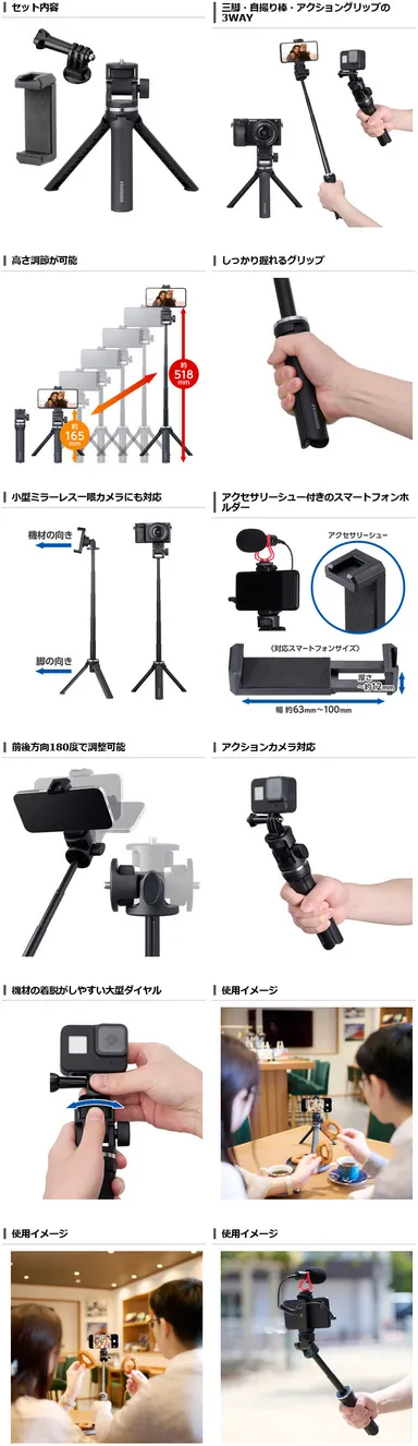 ハクバ セルフィースタンド ユーティリティキット 商品詳細