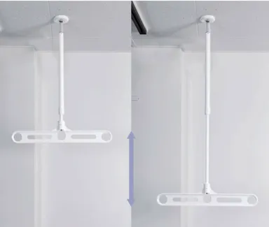 干す高さの調節ができる