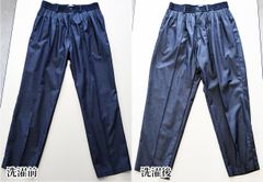 進化した「くつろぎデニム」洗濯前洗濯後