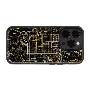 FLASH 京都回路地図 iPhone 15 Proケース　黒