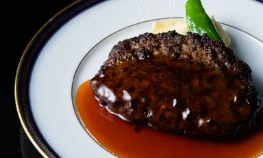 ランチメニュー「近江牛のハンバーグ」