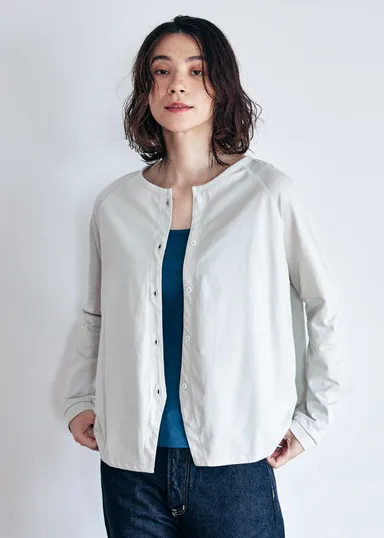 オーガニックコットン天竺ラグランカーディガン　税込7,590円