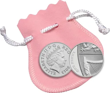 女の子向けラッキー・シルバーペニー(両面)