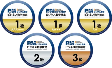 ビジネス数学検定　オープンバッジ一覧(全5種)