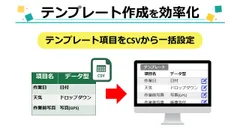 テンプレート項目一括設定イメージ図