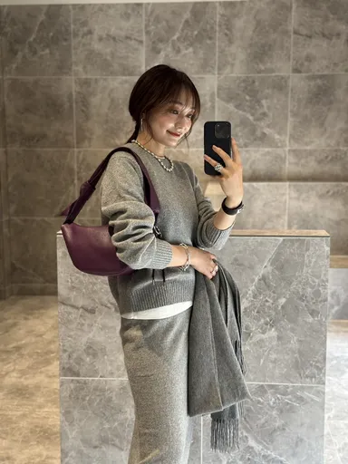 yoko×bell la bell コラボ企画ハーフムーンバッグ　グレープ