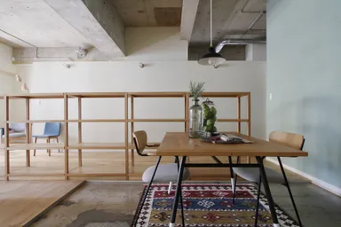 リビングに土間を使用